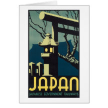 Le Japon, affiche japonaise de voyage de chemins d Carte