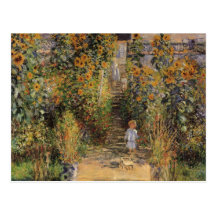 Le jardin de l'artiste chez Vetheuil par Monet, ar Carte Postale