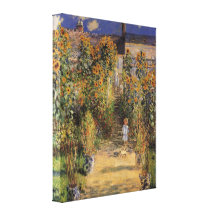 Le jardin de l'artiste chez Vetheuil par Monet, ar Toile Tendue