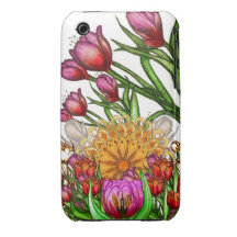Le jardin de tulipe coques Case-Mate iPhone 3