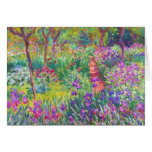 Le jardin d'iris au cool de Giverny Claude Monet,  Cartes De Vœux