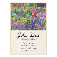 Le jardin d'iris au cool de Giverny Claude Monet,  Cartes De Visite Personnelles