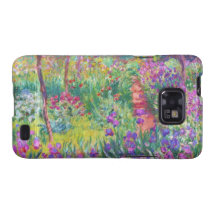 Le jardin d'iris au cool de Giverny Claude Monet,  Coques Galaxy SII