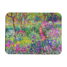 Le jardin d'iris au cool de Giverny Claude Monet,  Magnets Rectangulaires