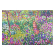 Le jardin d'iris au cool de Giverny Claude Monet,  Sets De Table