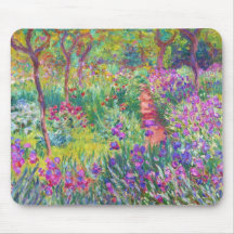 Le jardin d'iris au cool de Giverny Claude Monet,  Tapis De Souris