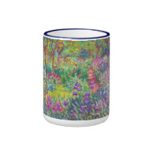 Le jardin d'iris au cool de Giverny Claude Monet,  Tasse