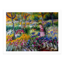 Le jardin d'iris par Claude Monet Cartes Postales