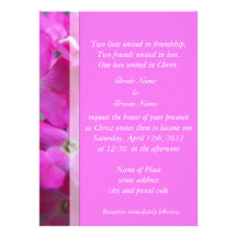 Le jardin rose fleurit les invitations chrétiennes