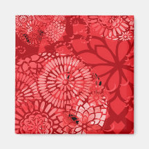 LE JARDIN ROUGE MAGNETS POUR RÉFRIGÉRATEUR