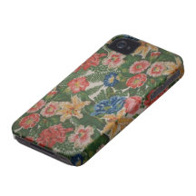 Le jardin vintage de tissu fleurit le coque iphone coques Case-Mate iPhone 4