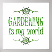 Le jardinage est mon monde affiche