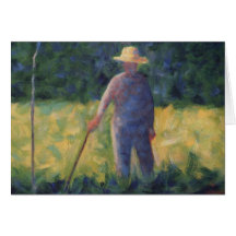 Le jardinier - Georges Seurat Cartes De Vœux