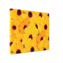 Le jaune fleurit la toile enveloppée par art impressions sur toile
