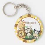 LE JAUNE KEYCHAIN PERSONNALISABLE D'ÉQUIPAGE DE ZO porte-clés