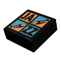 Le jazz sonne de la trompette boîte-cadeau de bijo boîtes à souvenirs