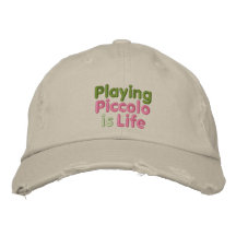 Le jeu du piccolo est la vie chapeaux brodés