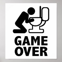 Le jeu plus de vomissent la toilette posters
