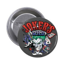 Le joker sauvage badge avec épingle