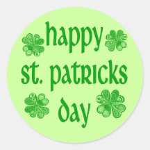 Le jour /2 de St Patrick heureux Autocollants Ronds