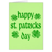 Le jour /2 de St Patrick heureux Carte