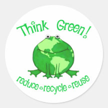 Le jour de la terre/pensent les autocollants verts