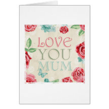 Le jour de mère "amour vous carte de voeux de mama