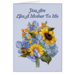 Le jour de mère de bouquet de tournesol carte