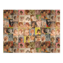 Le jour de mère de collage de coiffures du cru 196 cartes postales