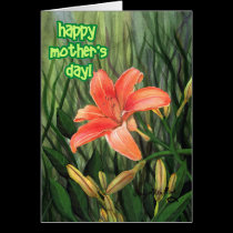 Le jour de mère heureux - Daylilly 2 cartes