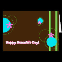 Le jour de Mommie heureux, rétro carte 2 cartes