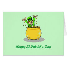 Le jour de St Patrick heureux Cartes De Vœux