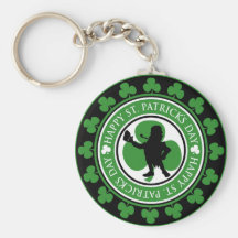 Le jour de St Patrick heureux Porte-clé
