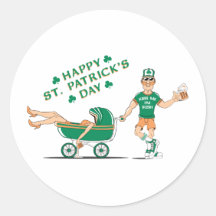 Le jour de St Patrick ivre heureux Autocollants