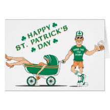 Le jour de St Patrick ivre heureux Cartes De Vœux