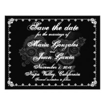 Le jour des morts sauvent les annonces de date invitations personnalisées