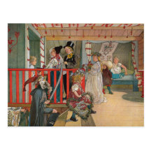 "Le jour nommé" par la copie d'art de Carl Larsson Cartes Postales