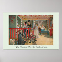 "Le jour nommé" par la copie d'art de Carl Larsson Posters