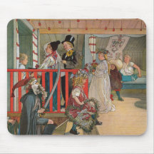 "Le jour nommé" par la copie d'art de Carl Larsson Tapis De Souris