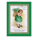 Le jour vintage de St Patrick Carte De Vœux