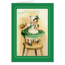 Le jour vintage de St Patrick Carte De Vœux