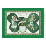 Le jour vintage de St Patrick Carte De Vœux