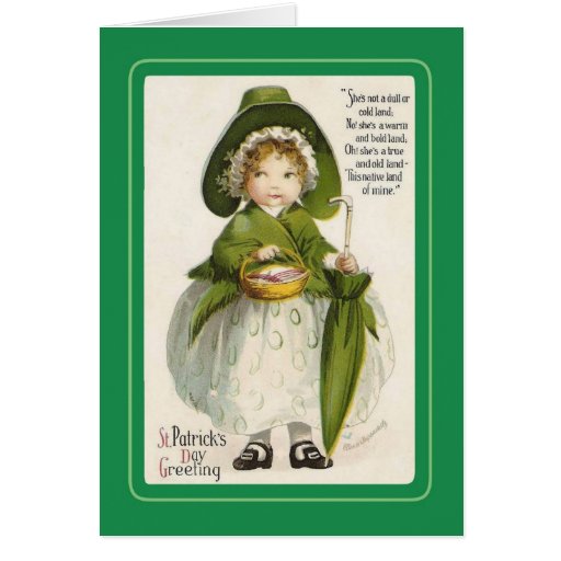 Le jour vintage de St Patrick Cartes De Vœux