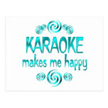 Le karaoke me rend heureux carte postale