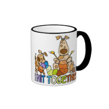 le knit attaquent ensemble mugs à café