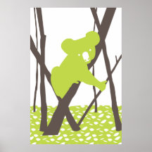 Le koala concernent le bambou posters