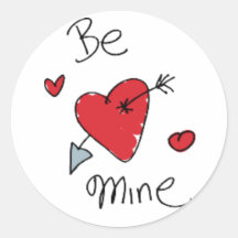 Le KRW mignon soit coeur Valentine de mine Adhésif Rond