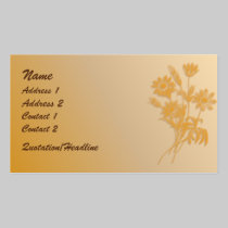 Le KRW s'est fané carte de visite orange de fleurs cartes de visite