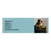 Le Lacemaker de Johannes Vermeer (circa 1670) Carte De Visite