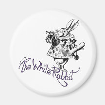 Le lapin blanc aimant pour réfrigérateur